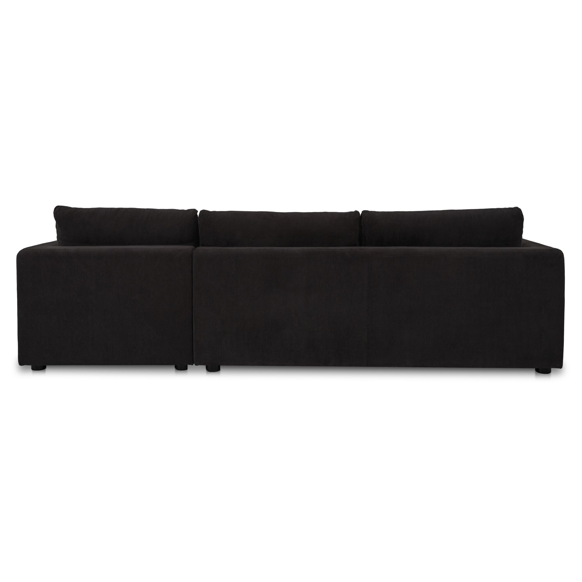 Burrow Sleeper Sectional With Storage Chaise Black Right, Sectional Sofa by Moe's Home, 115.75" width x 32.68" height x 61" depth View 5