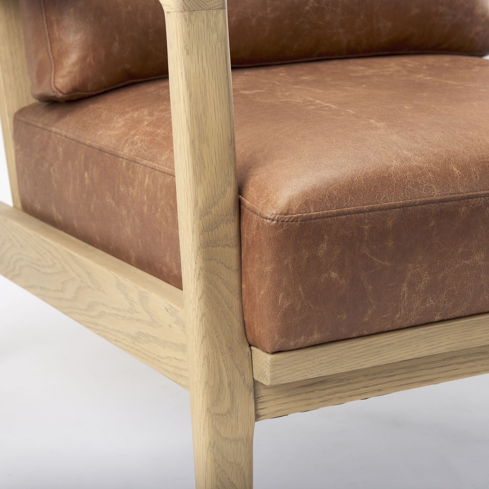 Raeleigh Tan Faux Leather Accent Chair large image 