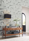 Abstract Geo Fog & Silver Wallpaper, by York Wall, 26'10.8" length x 2'3" width x 0.02" depth thumbnail 2