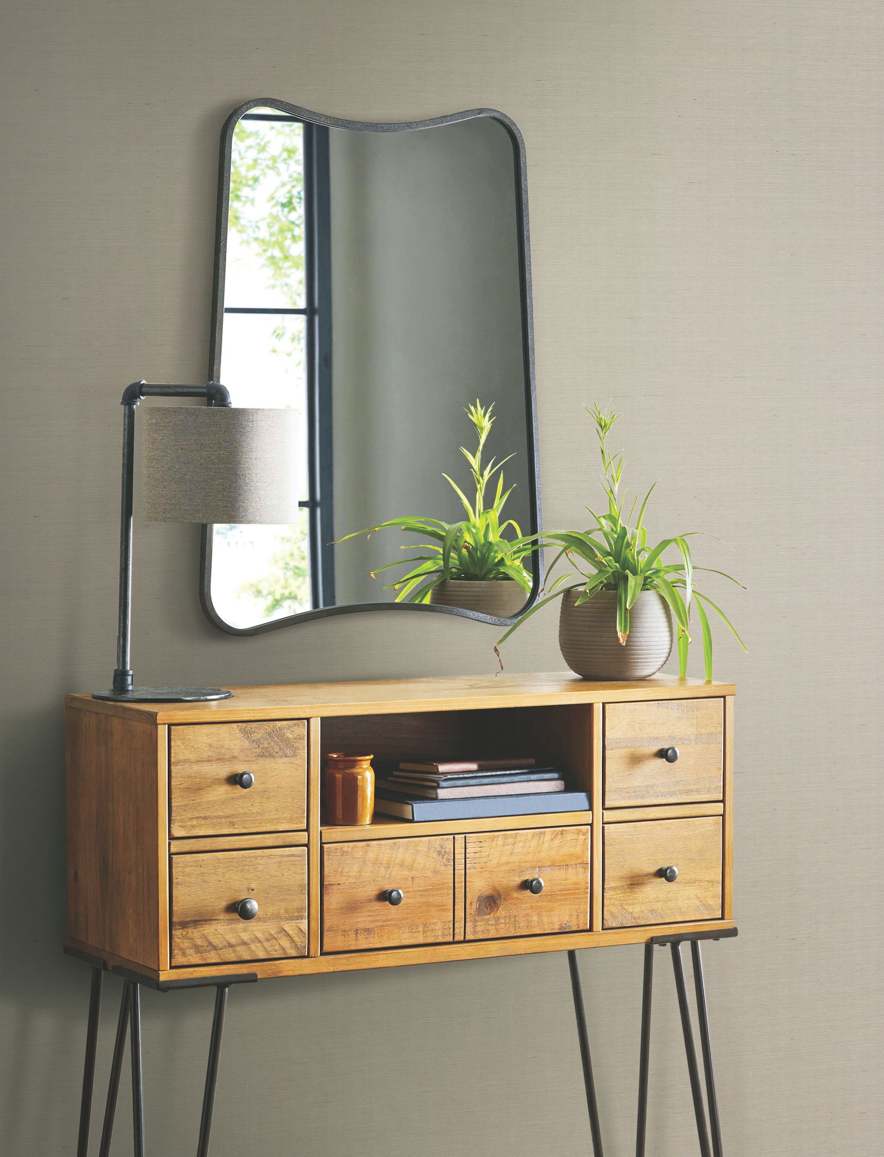 Plain Grass White Wallpaper, by York Wall, 24' length x 3' width x 0.02" depth View 3