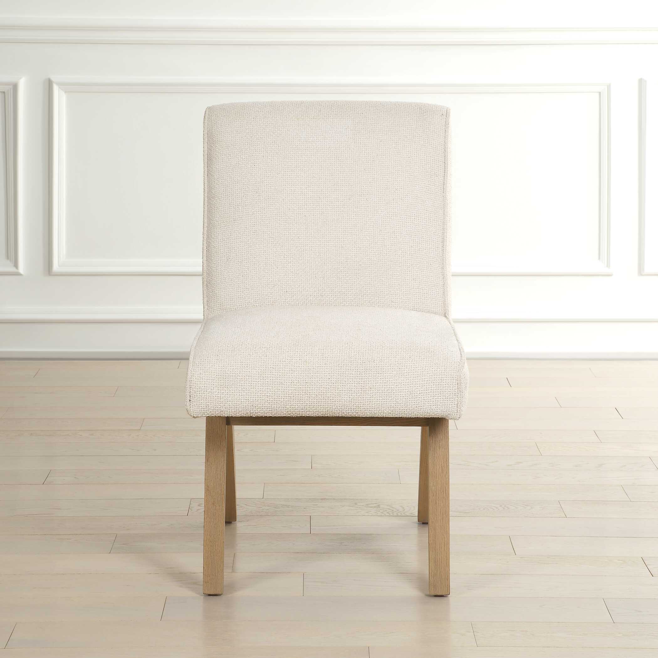 Blakely White Armless Dining Chair large image 