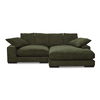 Plunge Sectional Dark Green, Sectional Sofa by Moe's Home, 106" width x 34" height x 46" depth thumbnail 1