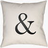 Ampersand Accent Pillow, Decorative Pillow by Surya, 16" length x 16" width thumbnail