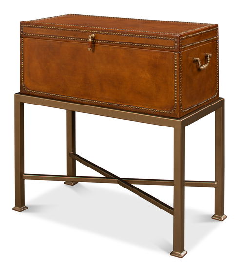 Remington Leather Box On Stand