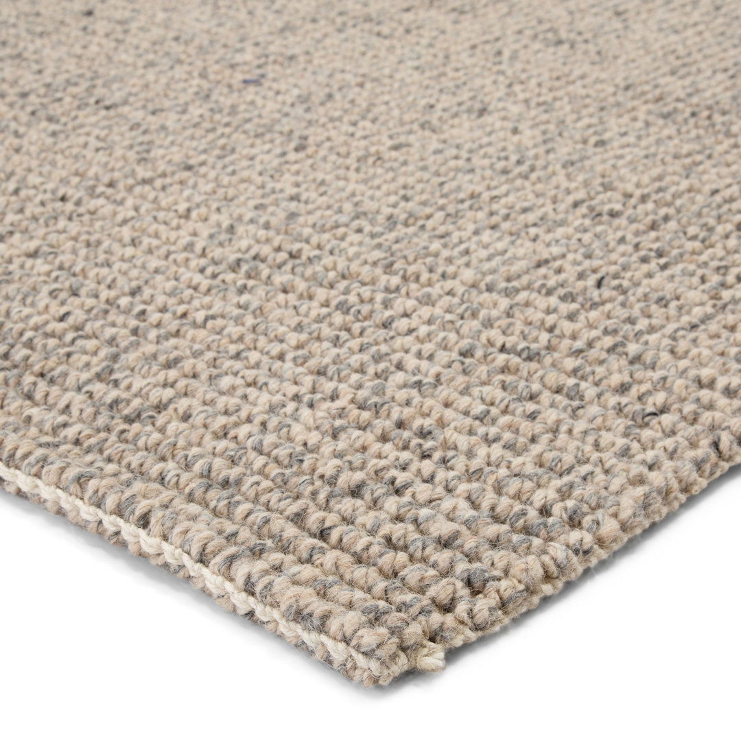 Chael Natural Solid Gray/ Beige Area Rug large image 