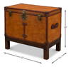 Abilene Leather Box W/Stand, by Sarreid, 1'1" length x 1'11" width x 1'8" height thumbnail 15