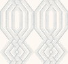 Etched Lattice Blue Wallpaper, by York Wall, 27' length x 2'3" width x 0.02" depth thumbnail