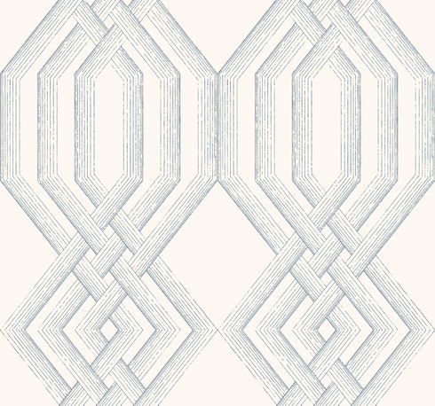 Etched Lattice Blue Wallpaper