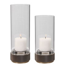 Online Designer Combined Living/Dining Sandringham Brushed Brass Candleholders, S/2