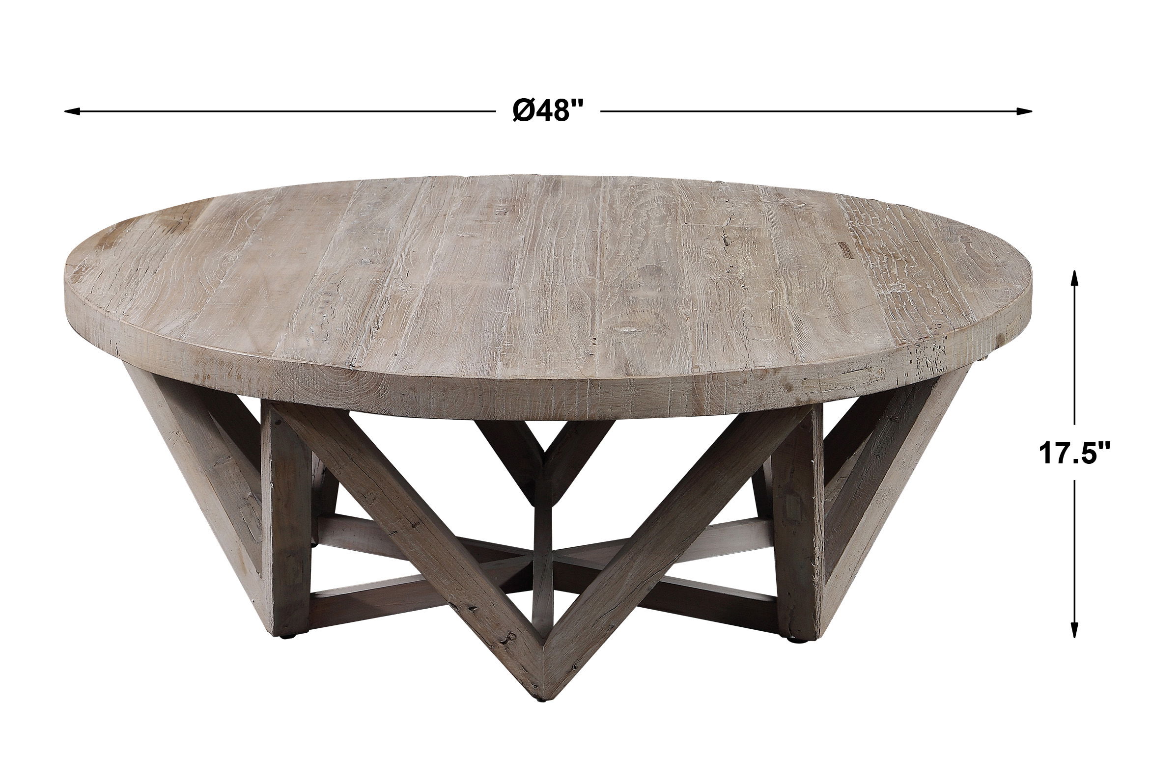 Kendry Reclaimed Wood Coffee Table large image 