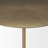 Rini Gold Metal and White Marble Accent Table thumbnail 5