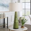 Mendell Moss Green Table Lamp, by Uttermost, 20" width x 39.5" height x 20" depth thumbnail 2