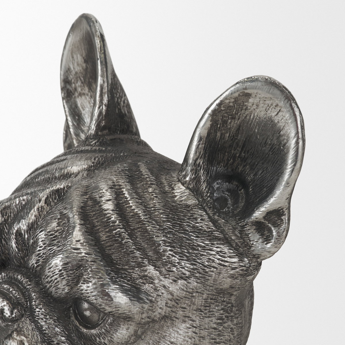 Bruno (Set of 2) 5L x 5W Silver American Bulldog Bookends, by Mercana, 4.84" length x 4.72" width x 5.51" height View 9