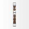 Taunton II 80L x 10.5W x 90H Dark Brown Wood And Black Iron Six Shelving Unit thumbnail 2
