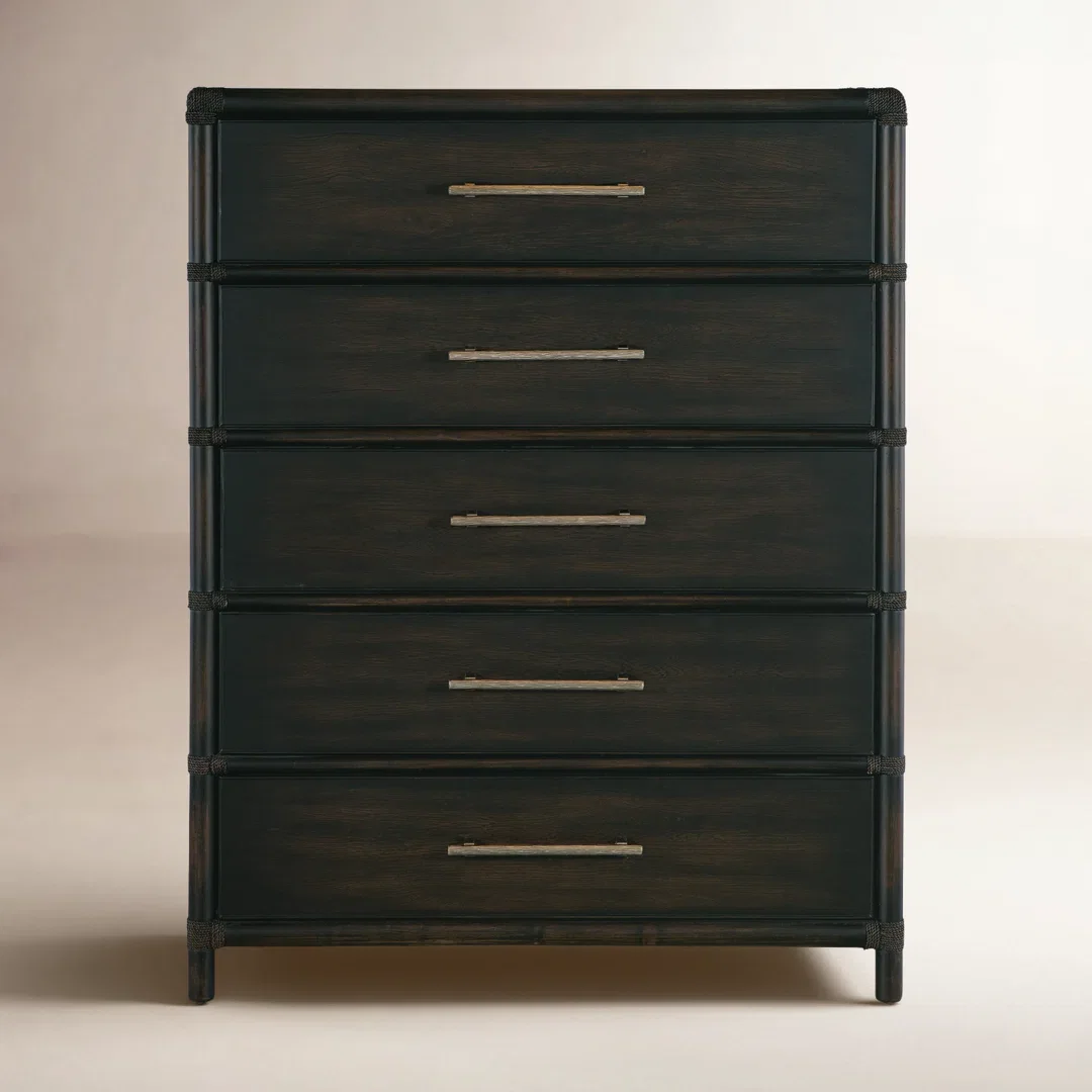 Retreat 5 - Drawer Dresser, by Hooker Furniture, 44" width x 56.25" height x 19" depth View 4