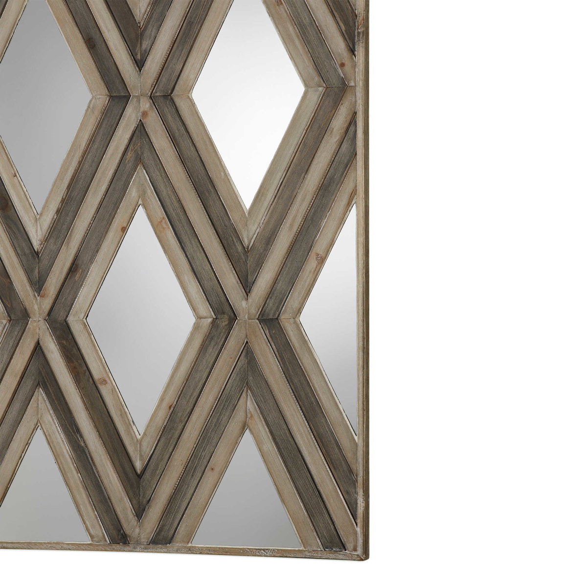 Tahira Geometric Argyle Pattern Wall Mirror, by Uttermost, 24" width x 72" height x 1.75" depth View 6