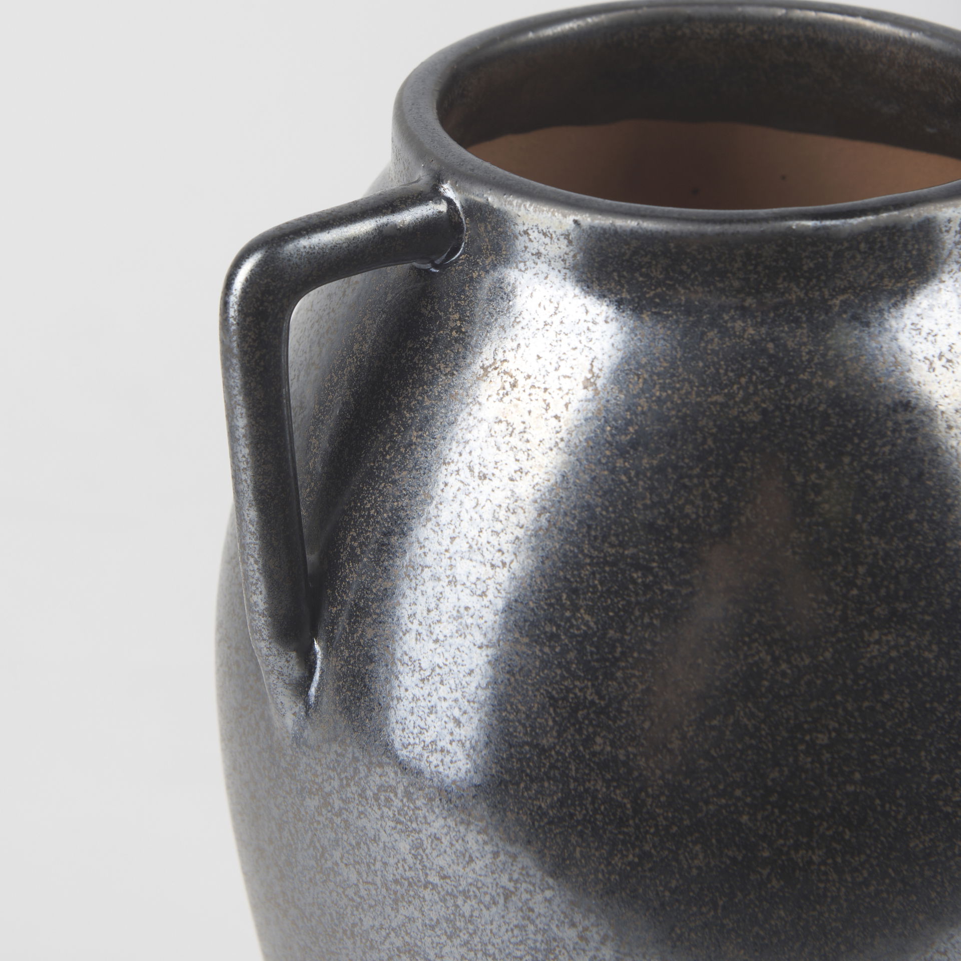 Kora Medium Dark Metallic Double Ear Vase large image 