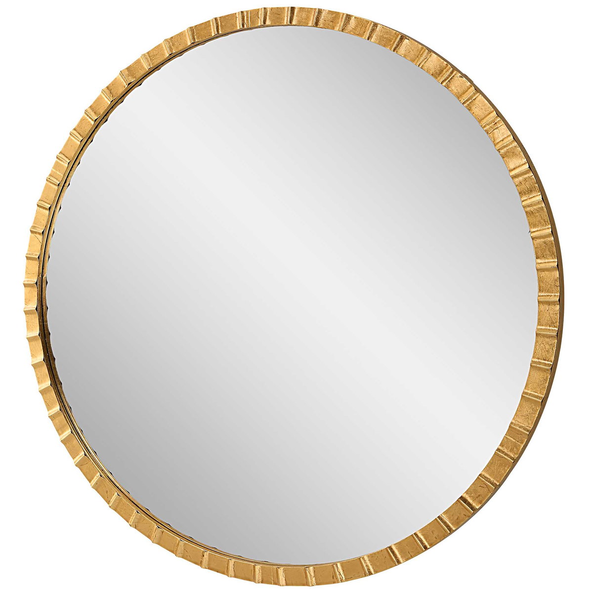 Dandridge Gold Round Mirror, by Uttermost, 3'6" width x 3'6" height x 1.38" depth View 5