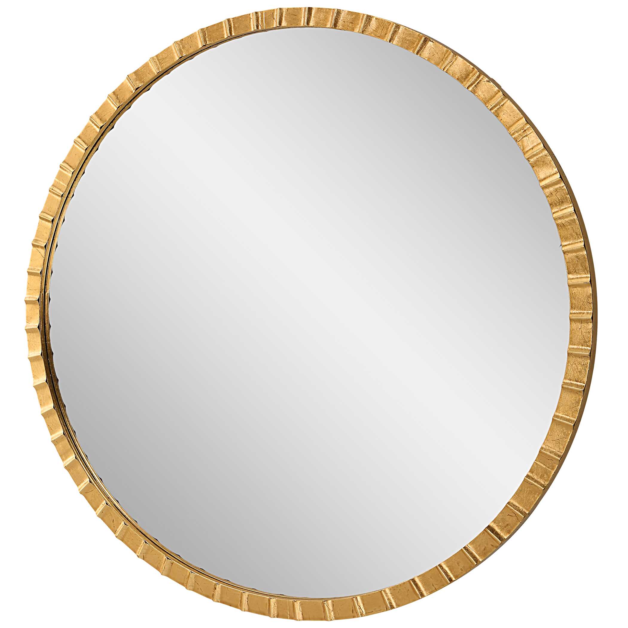 Dandridge Gold Round Mirror, by Uttermost, 42" width x 42" height x 1.38" depth View 5