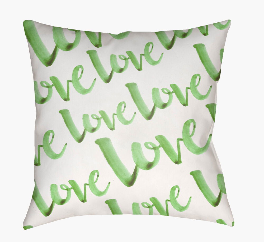 Love Accent Pillow, Decorative Pillow by Surya, 18" length x 18" width