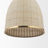 Saliha Cane with Brass Metal Pendant Light thumbnail 6