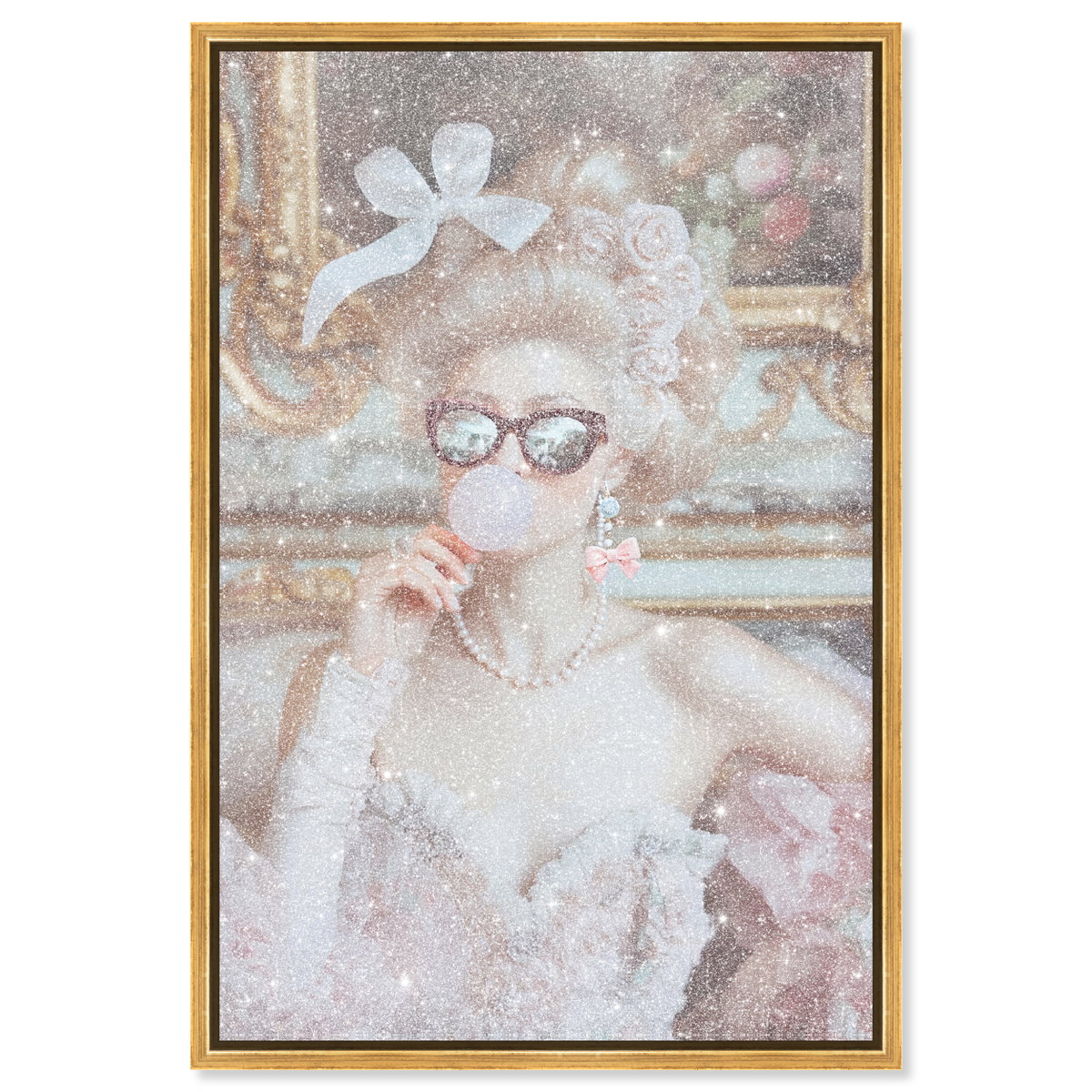 Duchess of Cool I - With Diamond Dust and Glitter (Pink Glitter, Diamond Dust), Art by Oliver Gal,  20x30 View 1