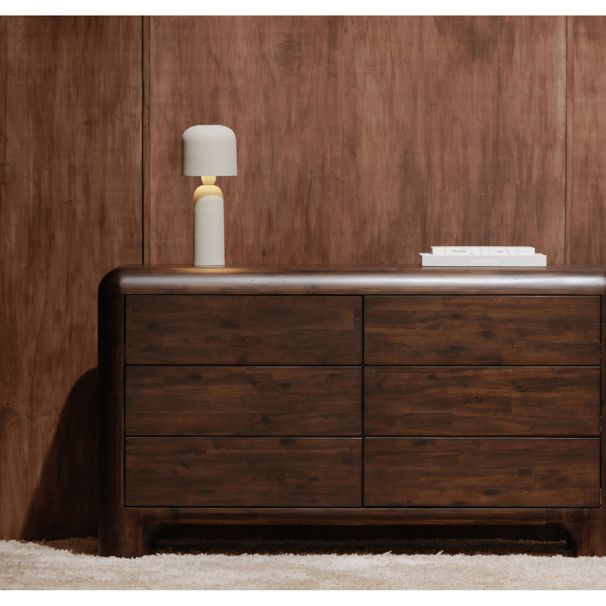 Echo Lamp Cream, Table Lamp by Moe's Home, 6" width x 15.5" height x 6" depth View 6