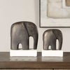 Timeless Tusk Bronze Sculptures Set/2, Figurines & Statue by Uttermost, 7.4" width x 9.06" height x 3.94" depth thumbnail 3