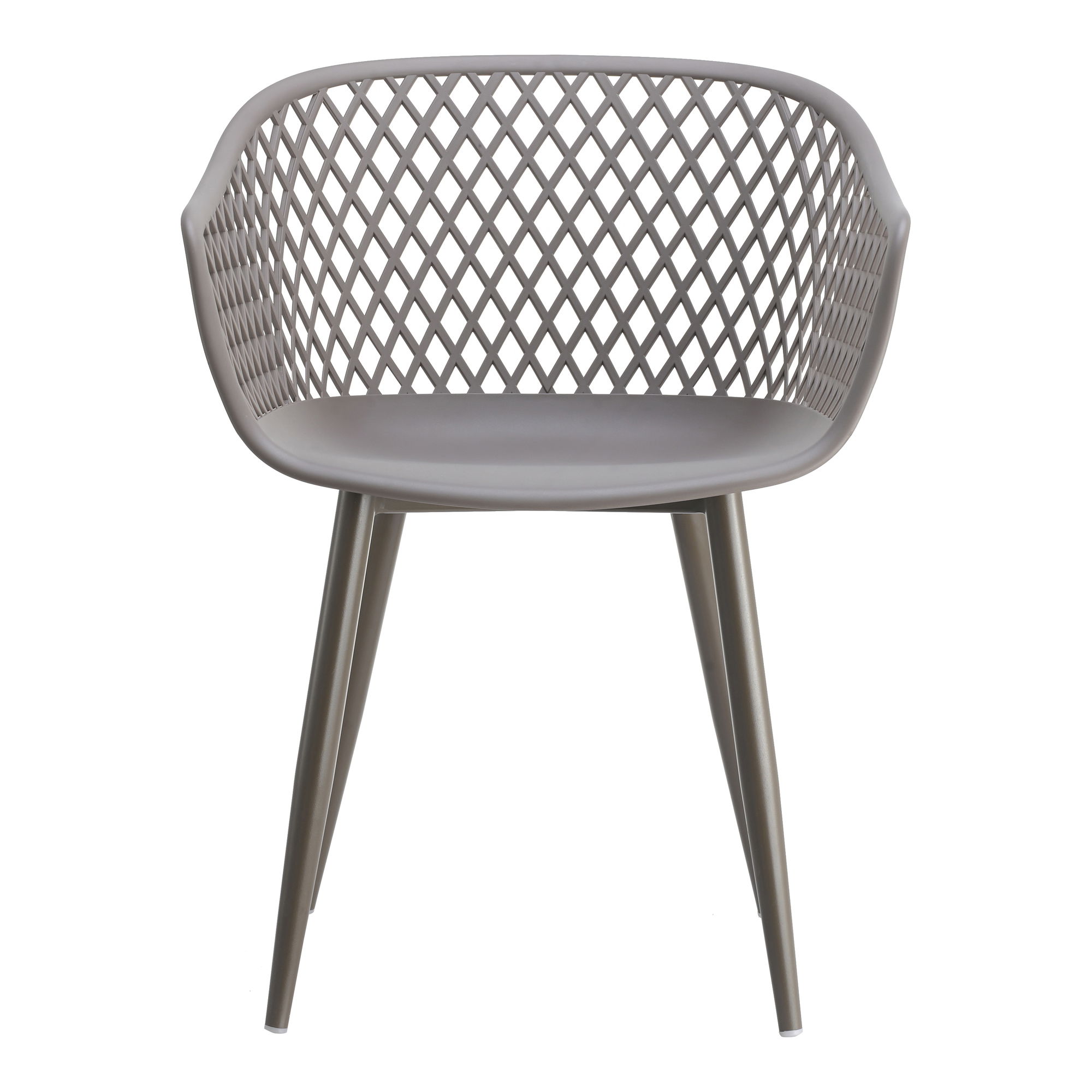 Piazza Outdoor Chair Grey - Set Of Two, Dining Chair by Moe's Home, 23.5" width x 31.5" height x 22.5" depth View 4