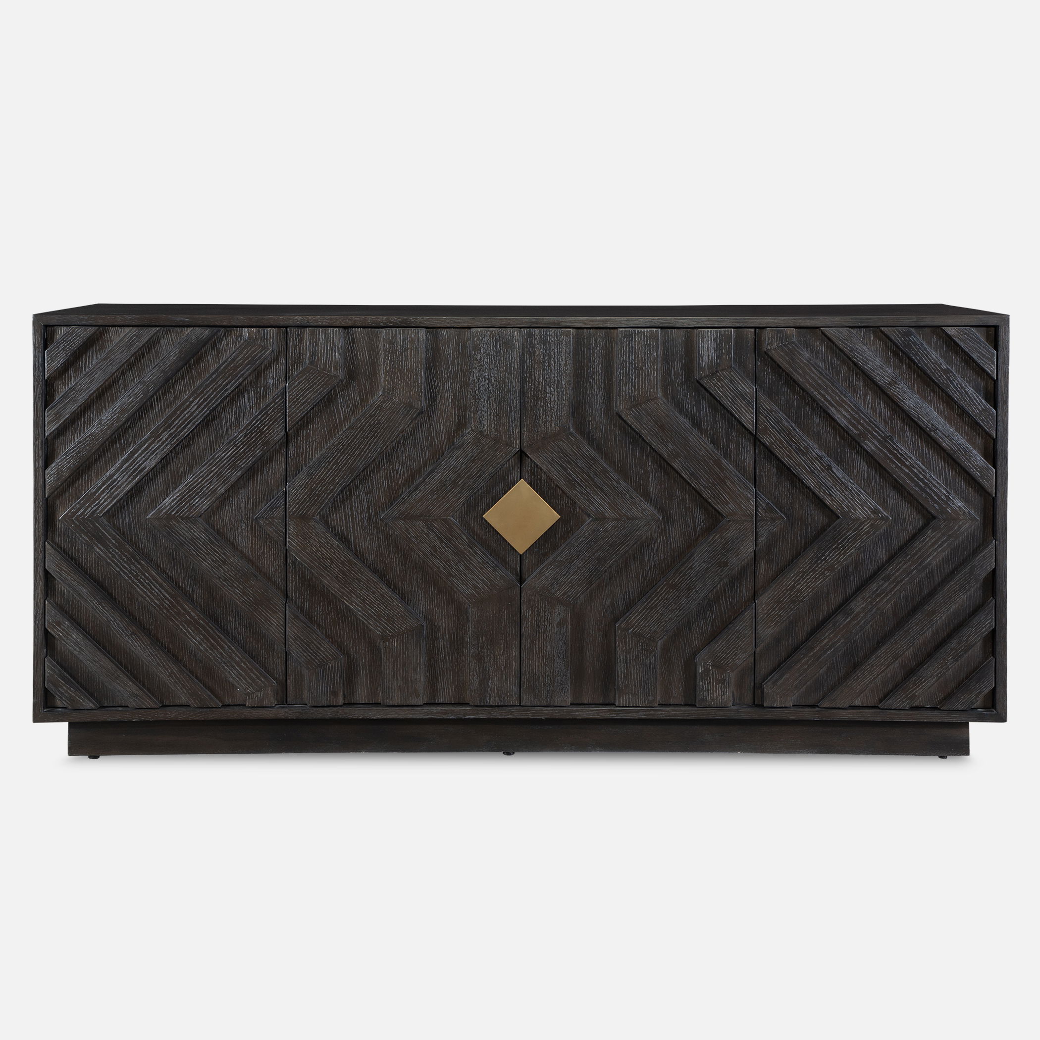 Faulkner 4 Door Cabinet, Furniture by Uttermost, 68" width x 32" height x 19" depth View 1