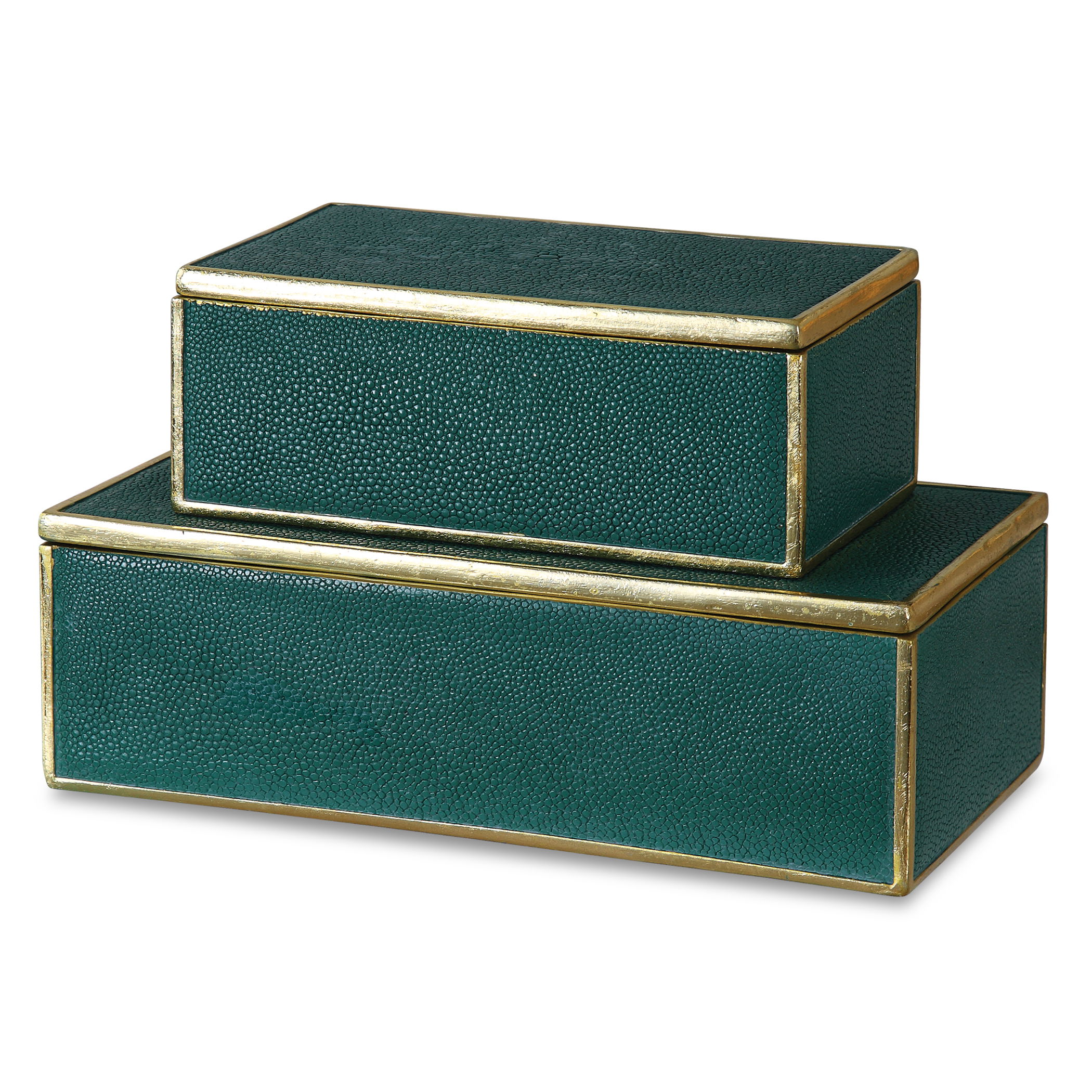 Karis Emerald Green Boxes S/2 large image 