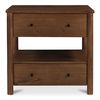 Lottie Charging Nightstand Brown, by Moe's Home, 28.5" width x 27.75" height x 24.5" depth thumbnail 1