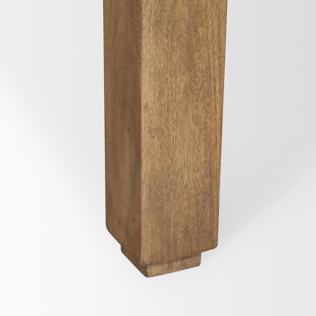 Sapphira Brown Wood Tapered Top Console Table, by Mercana, 60" length x 16" width x 32" height View 10