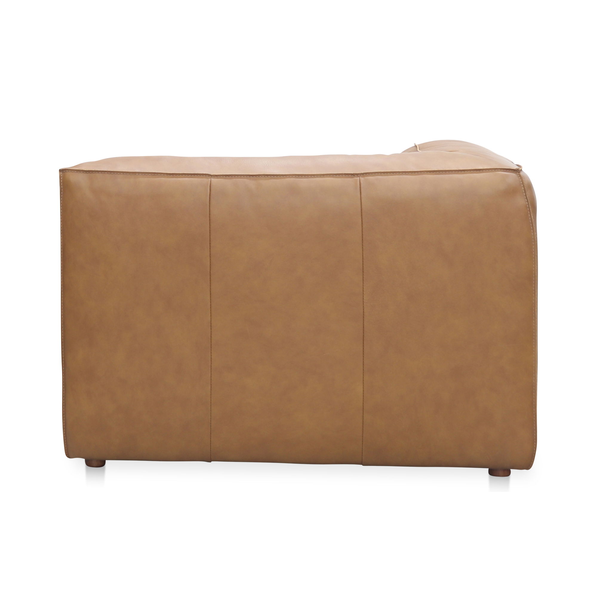 Form Corner Chair Sonoran Tan Leather, Sectional Sofa by Moe's Home, 40.5" width x 26" height x 40.5" depth View 3