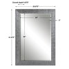 Tarek Silver Mirror, by Uttermost, 2'5.87" width x 3'5.87" height x 0.87" depth thumbnail 3