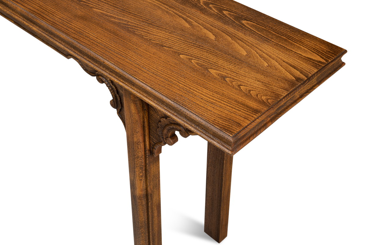 Equestrian Console Table, by Sarreid, 1'3" length x 6'4" width x 2'8" height View 4