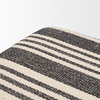 Shae Black Wood with Black and Cream Upholstered Bench, Benche by Mercana, 56.5" length x 18" width x 18.5" height thumbnail 7