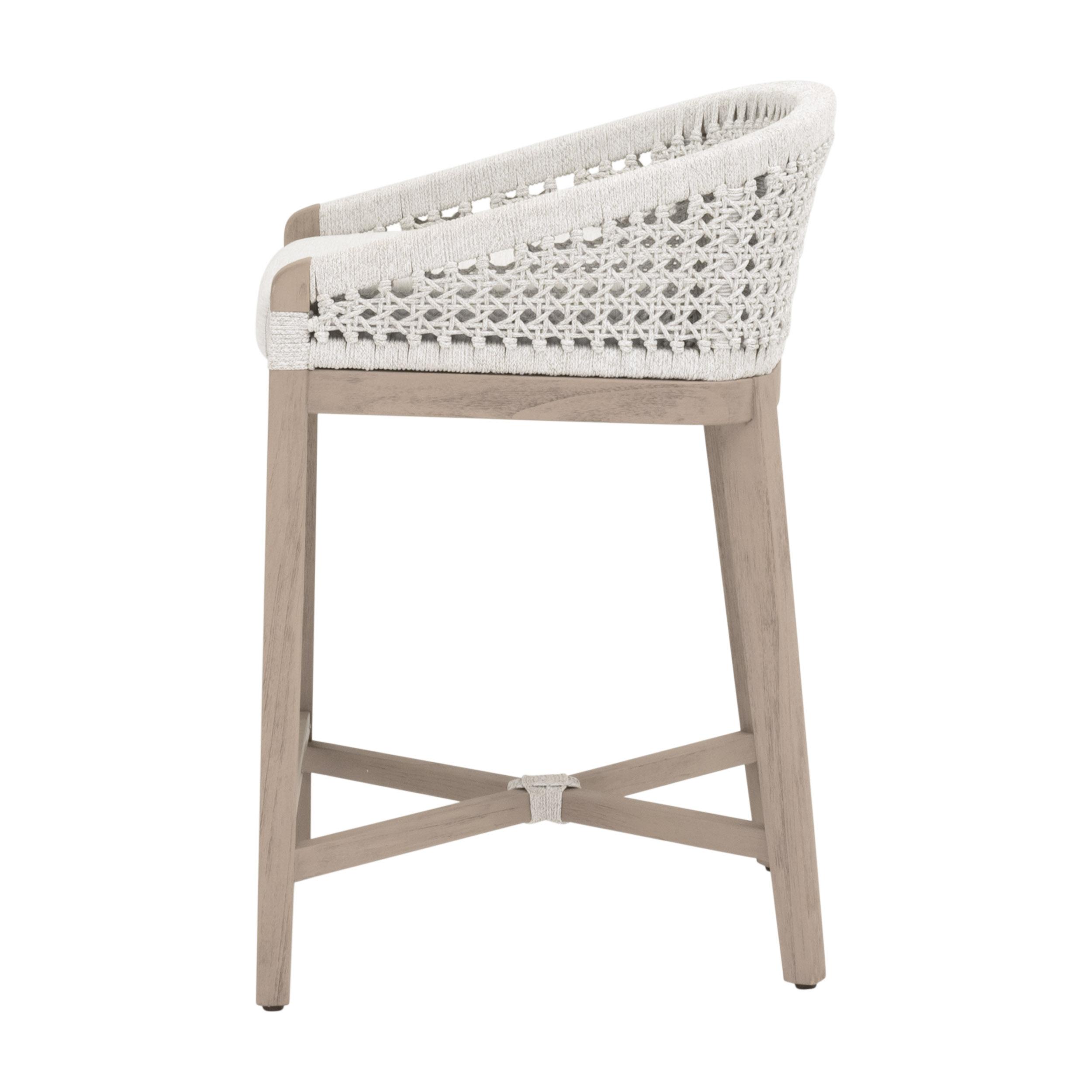Montecito Outdoor Counter Stool, Dining Chair by Essentials for Living, 21" width x 32.25" height x 21" depth View 3