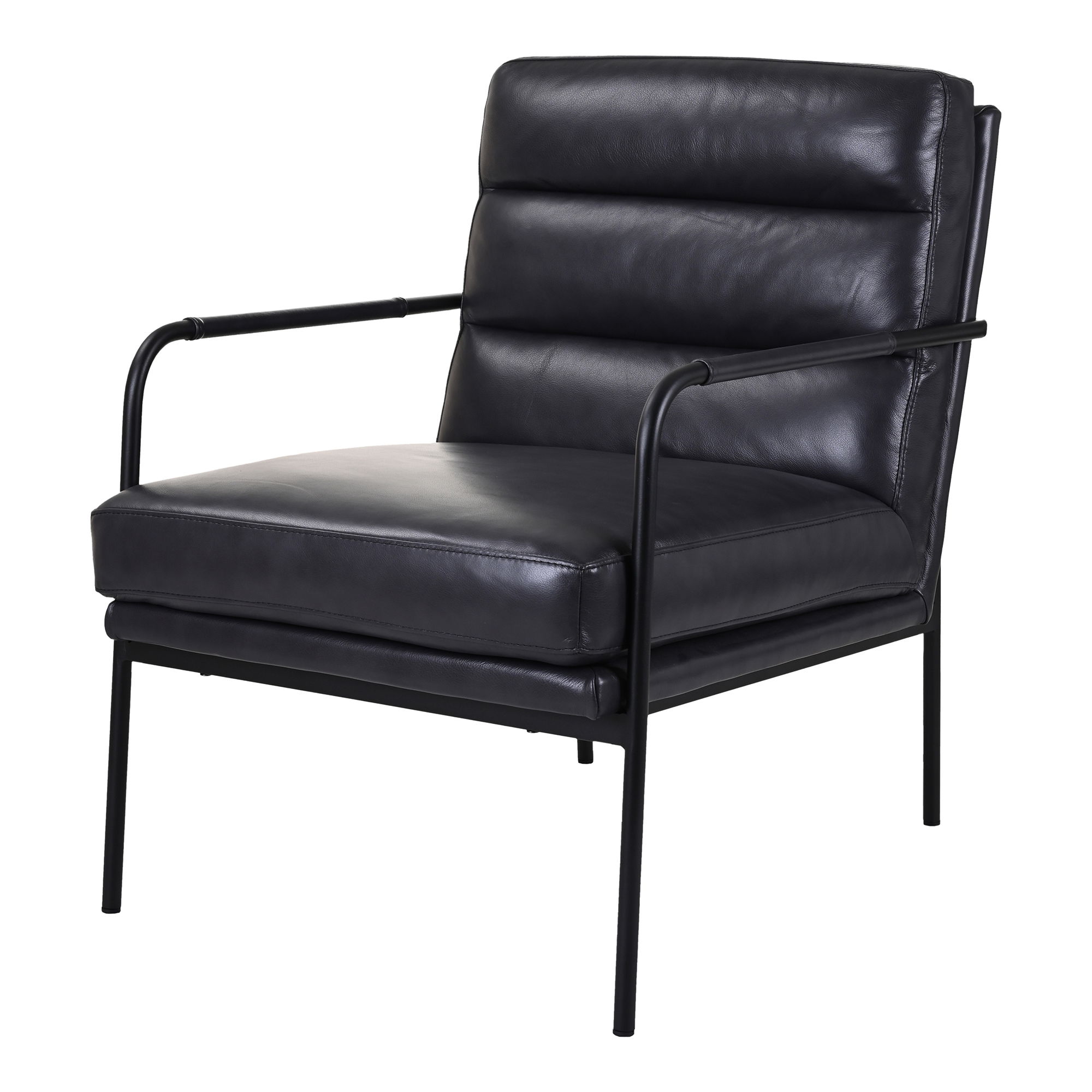 Verlaine Chair Raven Black, Accent Chair by Moe's Home, 23.5" width x 32" height x 31" depth View 1