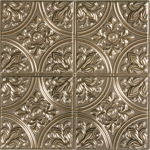 Tin Gold Peel & Stick Tile Backsplash