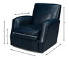 Taft Leather Swivel Chair, Chateau Blue thumbnail 14
