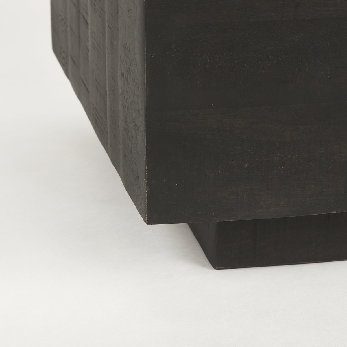 Hayden Dark Brown Wood Rectangular Coffee Table, by Mercana, 48" length x 28" width x 16" height View 8