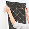Double Diamonds Black Peel & Stick Wallpaper, by York Wall, 20' length x 2'3" width x 0.02" depth thumbnail 7