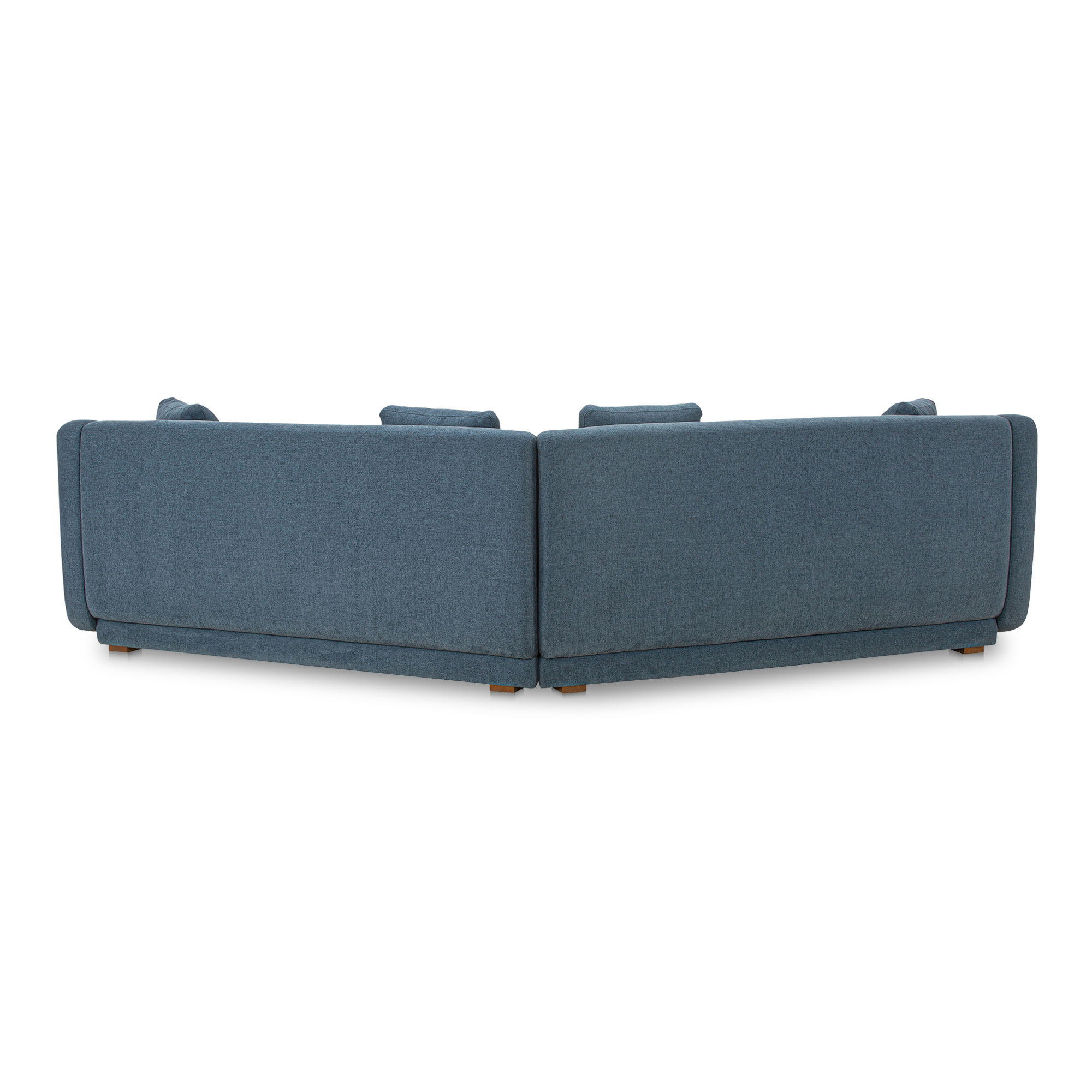Fraser 2 Piece Modular Sofa Deep Blue, Sectional Sofa by Moe's Home, 128" width x 31.5" height x 34.29" depth View 4