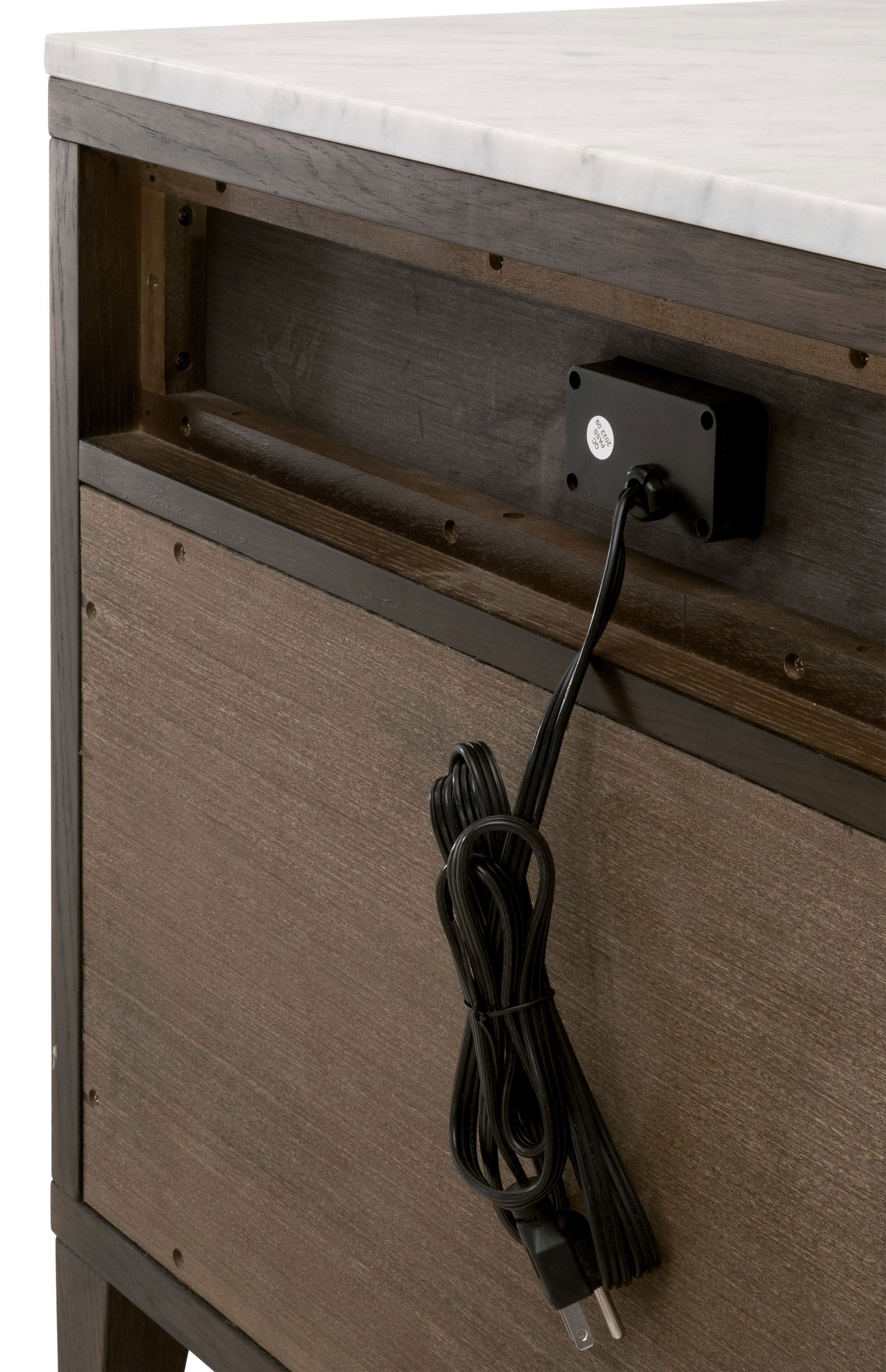 Cambria 2-Drawer Nightstand, by Essentials for Living, 29" width x 26.75" height x 18" depth View 11