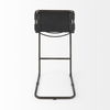 Berbick 43' Total Height Black Leather with Iron Frame Bar Stool thumbnail 4