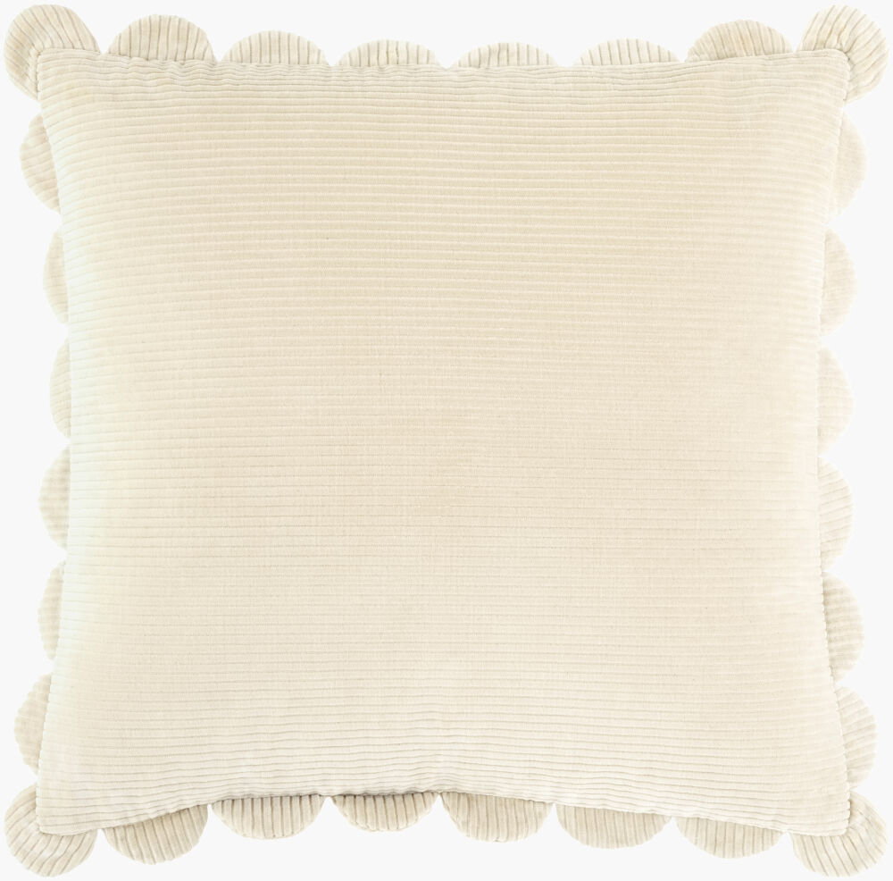 Corduroy Quarters Accent Pillow Down, Decorative Pillow by Surya, 20" length x 20" width
