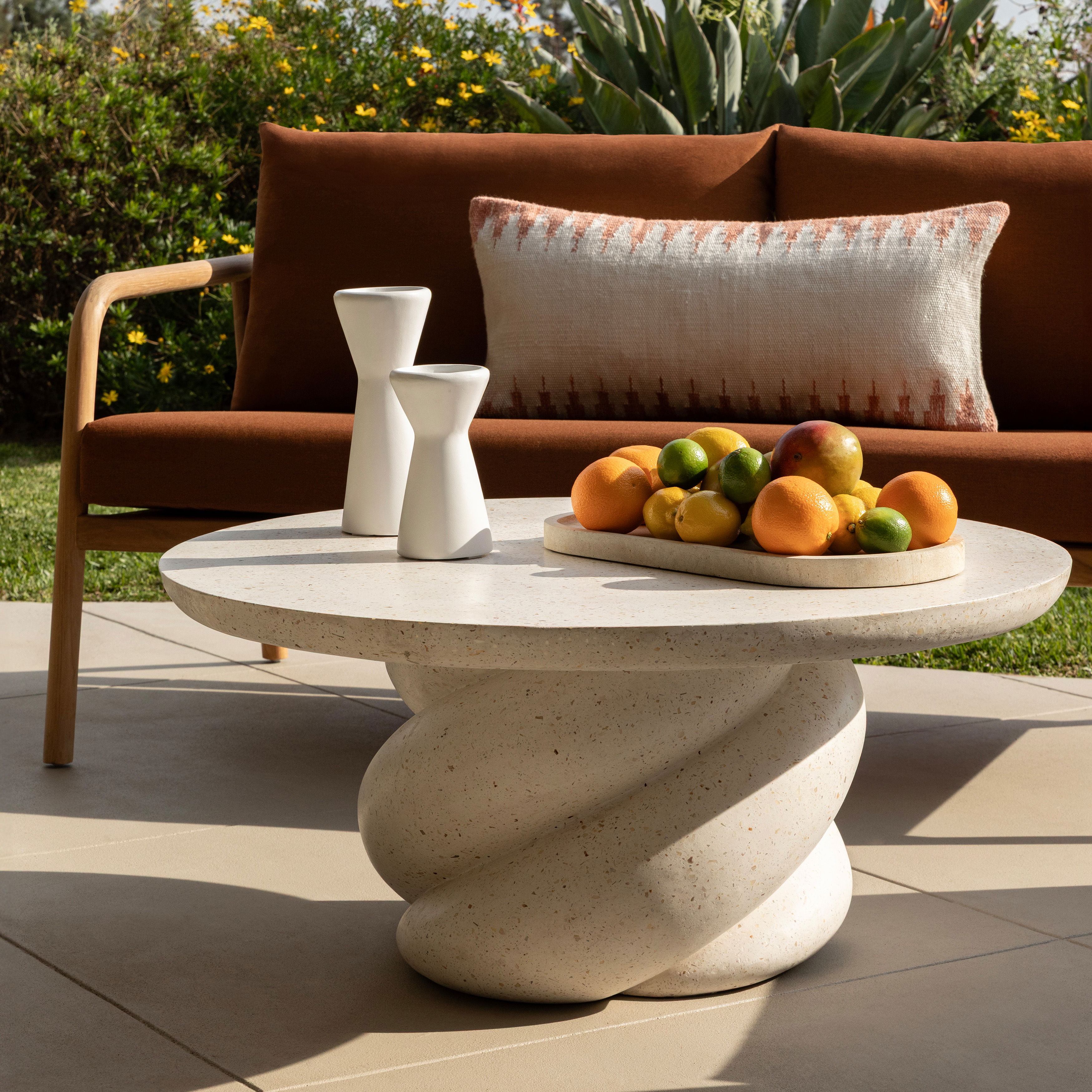Nidia Outdoor Coffee Table Ivory large image 