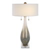 Cardoni Bronze Glass Table Lamp, by Uttermost, 18" width x 32.25" height x 18" depth thumbnail 1