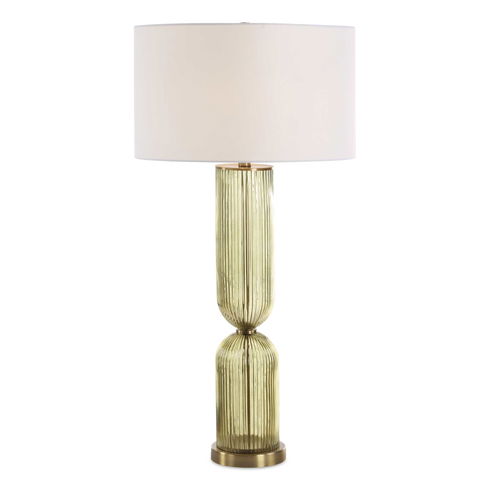 Mirah Olive Glass Table Lamp